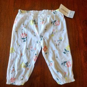 Carters Baby Girl Pants Size 3 Months 100% Cotton